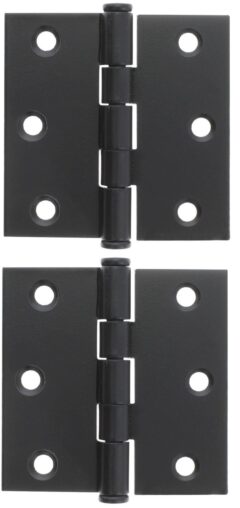 Scharnier vierkant model, met losse pen 76 x 76 mm zwart