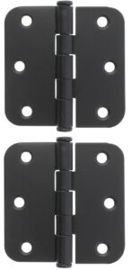 Scharnier rond model met losse pen 76 x 76 mm zwart
