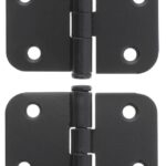 Scharnier rond model met losse pen 76 x 76 mm zwart