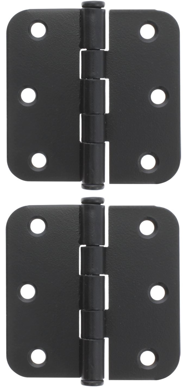 Scharnier rond model met losse pen 76 x 76 mm zwart