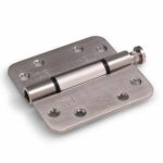 Nylon glijlagerscharnier Doorgezette knoop ronde hoeken 89x89 mm RVS