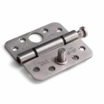 Nylon glijlagerscharnier Doorgezette knoop ronde hoeken 89x89 mm RVS SKG3