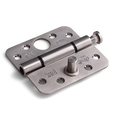 Nylon glijlagerscharnier Doorgezette knoop ronde hoeken 89x89 mm RVS SKG3