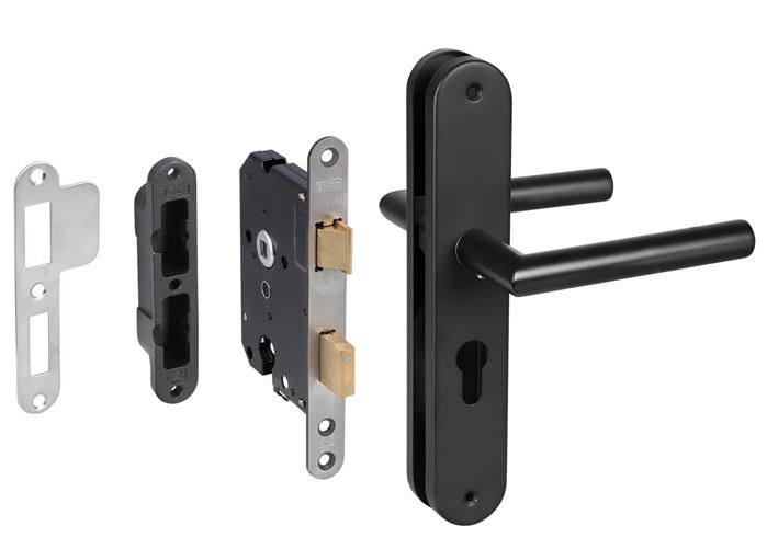 Starx Poortdeur set met Zwart beslag en veiligheidsslot SKG*