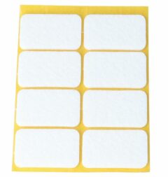 Zelfklevend Vilt wit 22 x 36 mm 8 Stuks