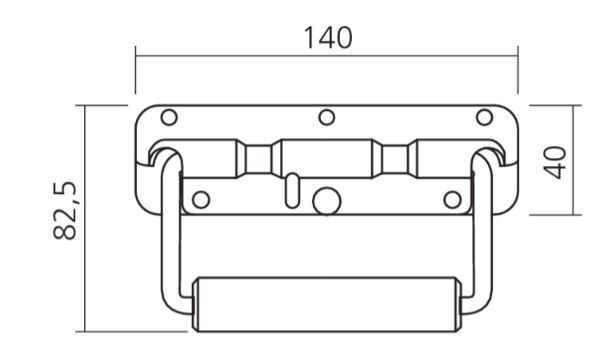 Opbouw Kistgreep met veer Staal verzinkt