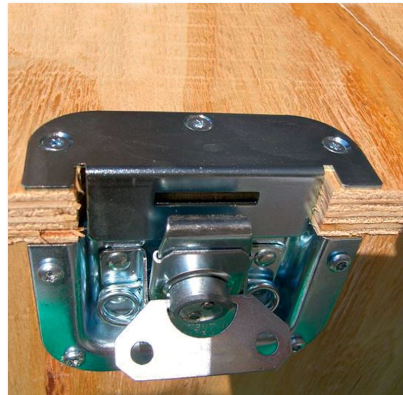 Vlinderslot inbouw staal verzinkt