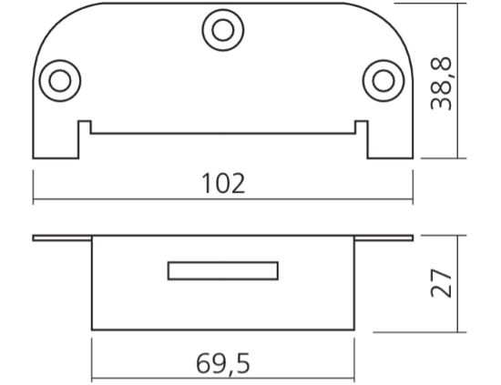 Sluithaak voor sluiting op 90° voor vlinderslot