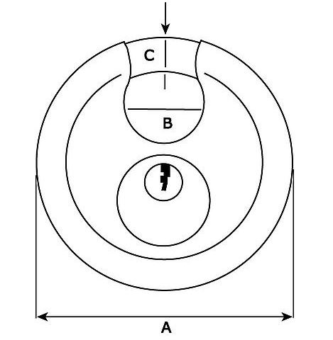 Discusslot DX met cijferslot Ø 70 mm