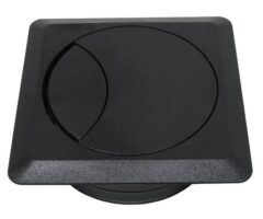 Kabeldoorvoer vierkant zwart 60 mm