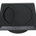 Kabeldoorvoer vierkant zwart 80 mm