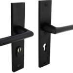 Veiligheidsbeslag rechthoekig met kerntrek beveiliging kruk/kruk SKG*** PC55 Aluminium Zwart