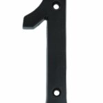 Huisnummer 1 IJzer Zwart 100 mm