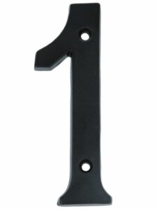 Huisnummer 1 IJzer Zwart 100 mm