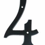 Huisnummer 4 IJzer Zwart 100 mm