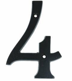 Huisnummer 4 IJzer Zwart 100 mm