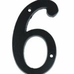 Huisnummer 6 IJzer Zwart 100 mm