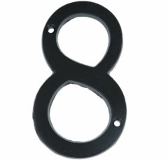 Huisnummer 8 IJzer Zwart 100 mm