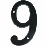 Huisnummer 9 IJzer Zwart 100 mm