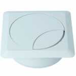 Kabeldoorvoer Vierkant Licht Grijs 80 mm