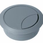 Kabeldoorvoer Rond Donker Grijs 80 mm