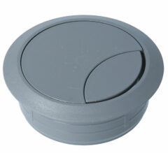 Kabeldoorvoer Rond Donker Grijs 80 mm