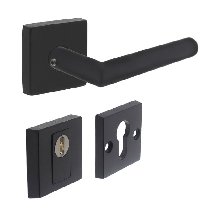 Intersteel SKG3 Veiligheid Achterdeur Set Vierkant Zwart