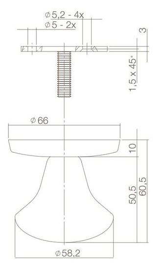 Intersteel Voordeurset SKG3 Ronde uitvoering Zwart