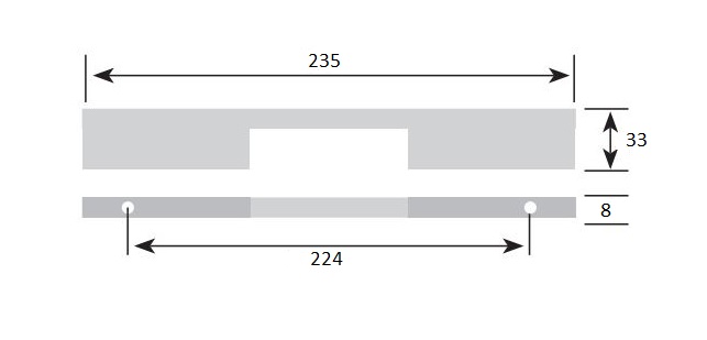Greep Drimo aluminium zwart 224 mm - Afbeelding 2