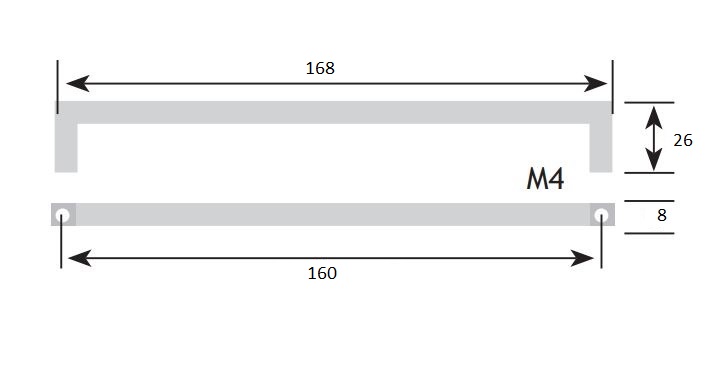 Greep Quanto zwart 160 mm - Afbeelding 2