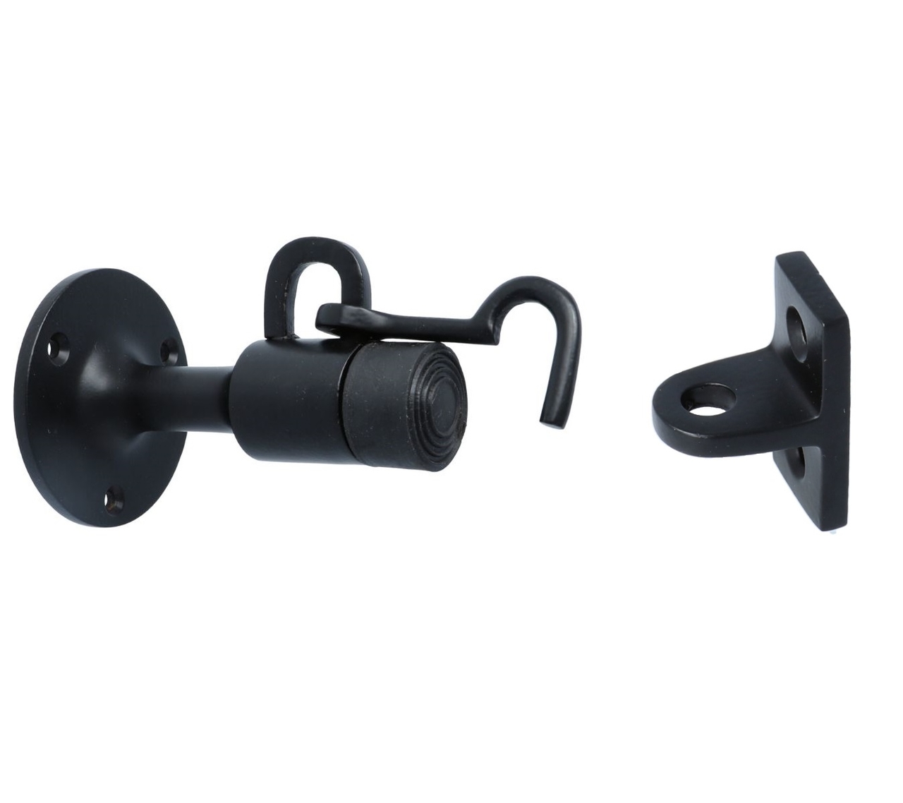 Deurstop met Haak Recht Model IJzer Zwart