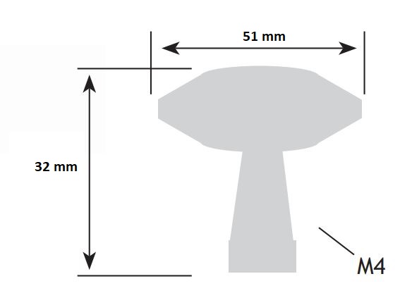 Knop Open Verbronsd 51 mm - Afbeelding 2