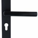 Deurkruk London op Vierkant schild PC55 Zwart