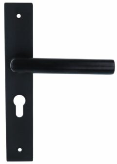 Deurkruk London op Vierkant schild PC55 Zwart