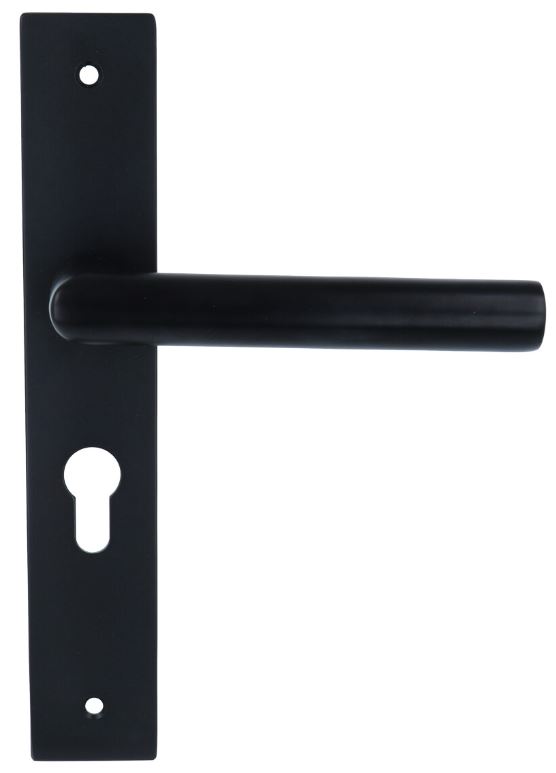 Deurkruk London op Vierkant schild PC55 Zwart