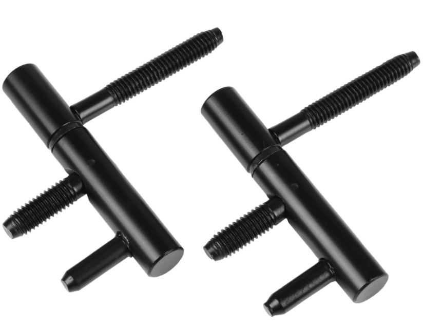 Starx inboorpaumelle voor stalen kozijnen vernikkeld 70 x 12 mm zwart