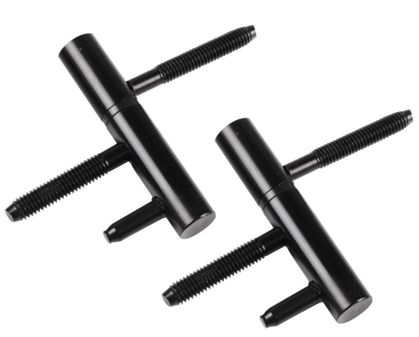 Starx inboorpaumelle voor houten kozijnen vernikkeld 75 x 14 mm zwart