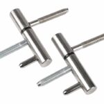 Starx inboorpaumelle voor houten kozijnen vernikkeld 75 x 14 mm