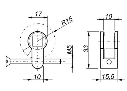 Mauer Kunststof BAD/WC Cilinder inzet 8mm