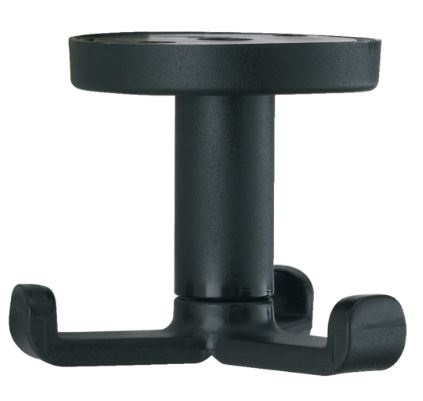 Kapstokhaak Onderbouw Kunststof Zwart