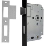 AXA Toilet-badkamerslot WC63/8 met Zwarte Voorplaat