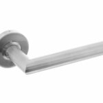 Gatdeel Hoek 90°op rozet met ring met veer RVS