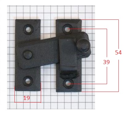 Overslag-sluiting ijzer zwart - Afbeelding 3