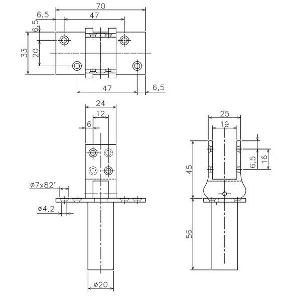 Deurveerscharnier HAWGOOD 4000-E nikkel 19-24 mm