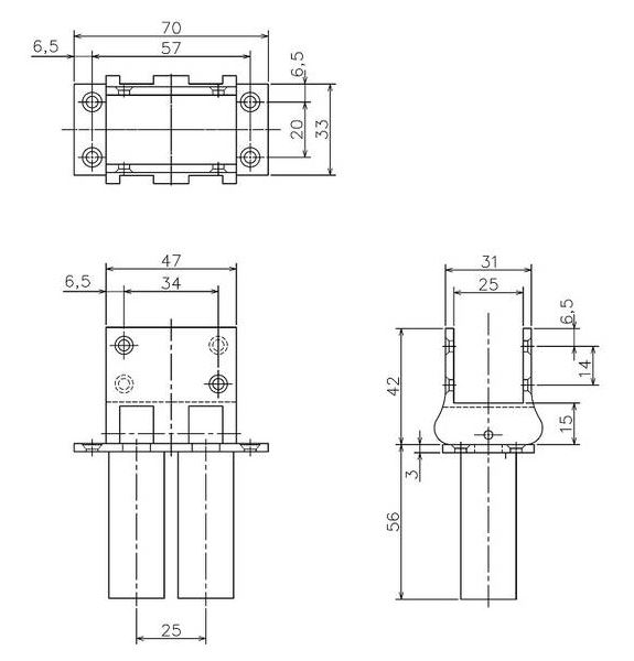 Deurveerscharnier HAWGOOD 4500-D messing 25-30 mm