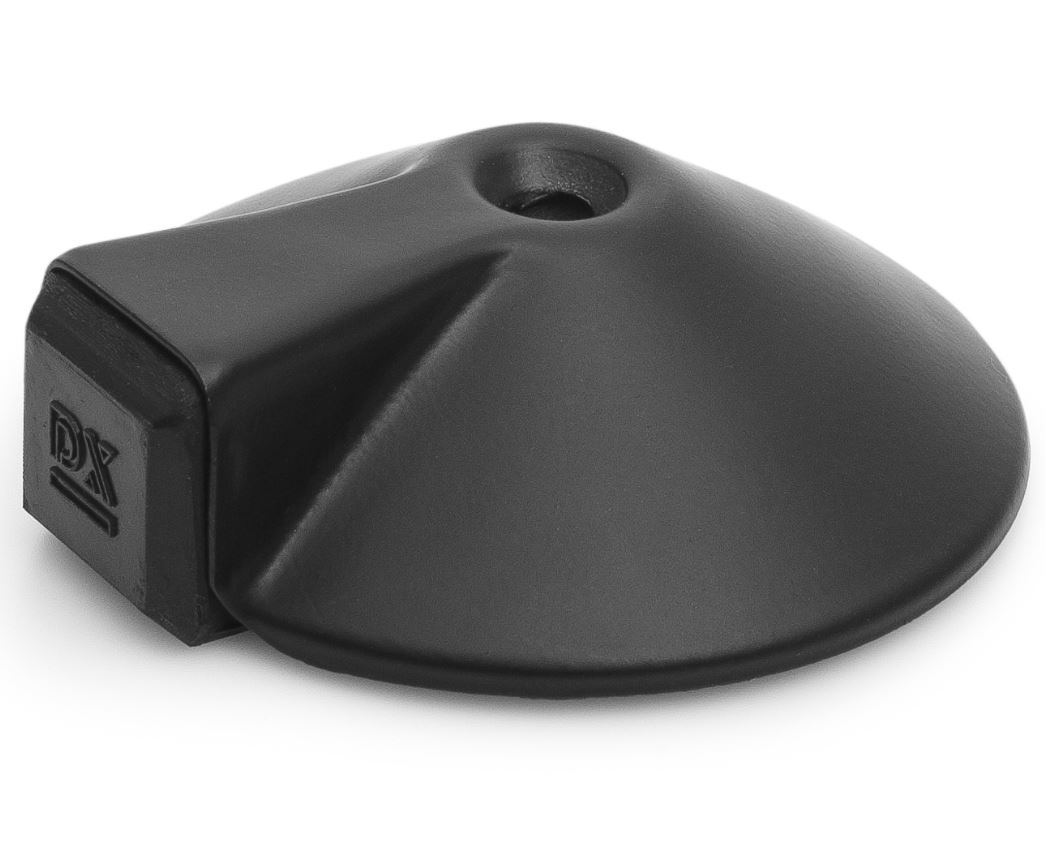 Deurstopper 85x26mm vloermodel RVS/Zwart