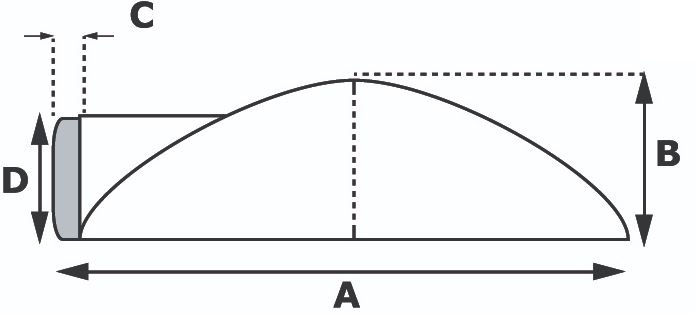 Deurstopper 85x26mm vloermodel RVS/Zwart
