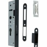 Magneet smal cilinderslot Met Zwarte Ronde Voorplaat