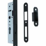 Magneet smal cilinderslot Met Zwarte Rechte Voorplaat