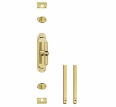 Set kruk-espagnolet T-kruk inclusief stangenset 2x 1250mm messing gelakt